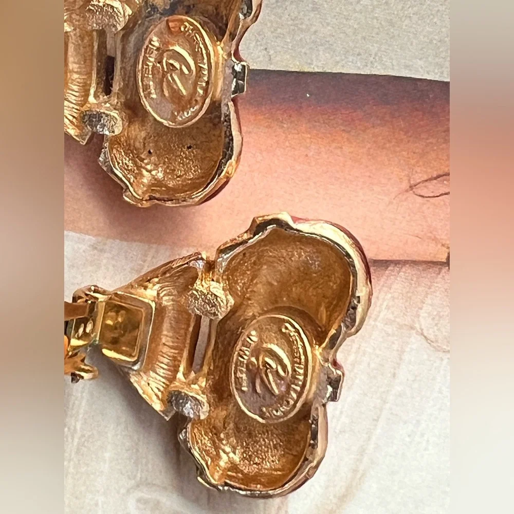 Christian Lacroix vintage heart rare set earrings + necklace